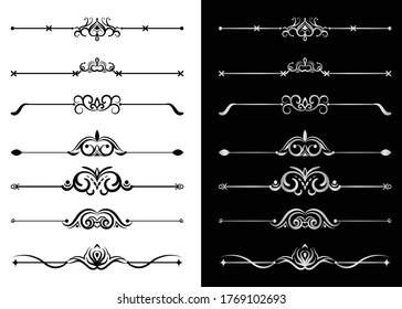 Elementos ornamentales de lujo e iluminación decorativa de un conjunto de divisores
