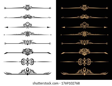 Vektorgrafik von Luxus-Zierelementen und dekorativen Dividern