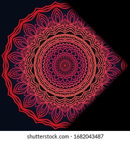 Luxury ornamental floral mandala. Original design with geometric background. Gold color. Vector card template. Design for Ramadan holiday, New year greeting, beauty spa salon, wedding, save the date