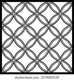 
Luxury Ornamental Floral Vector Pattern | Black and White Decorative Swirl and Geometric Tile for Fashion, Fabric, Carpet, Interior and Graphic Design | Timeless Digital Art Texture.
