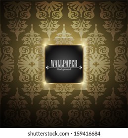 Luxury ornamental floral wallpaper