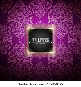 Luxury ornamental floral wallpaper