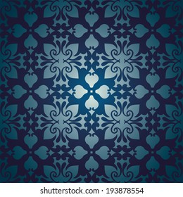 Luxury ornamental floral wallpaper 