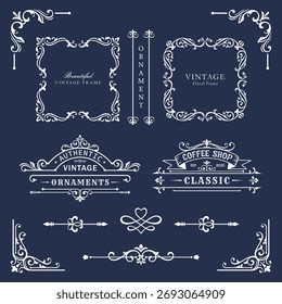 Luxury Ornamental Frame Borders Elegant Floral Divider