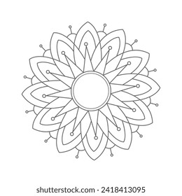luxury ornamental frame in mandala style background