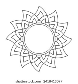 luxury ornamental frame in mandala style background