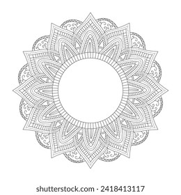 luxury ornamental frame in mandala style background