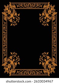 Luxury Ornamental Frames Botanical Gold Premium Decorative Vector