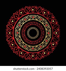 Luxury ornamental gold color mandala design background,