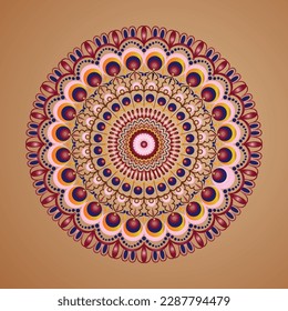 luxury ornamental illustration mandala design background in golden color. Vector design for yoga, template, meditation poster, banner, wallpaper.