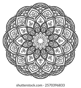 Luxury Ornamental Indian Mandala Design, decorative concept abstract mandala illustration.