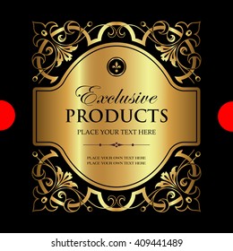 Luxury ornamental label