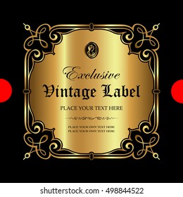 Luxury ornamental label