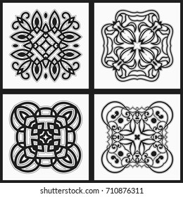 Luxury ornamental logos set. Vector illustration.