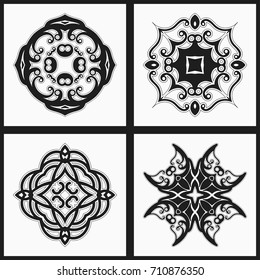 Luxury ornamental logos set. Vector illustration.