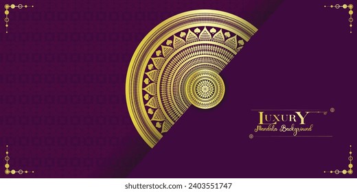 Luxury ornamental mandala art background with golden arabesque patterns, element for invitation, meditation poster, yoga, wedding, book cover, cover page, luxury mandala art illustration vector art
