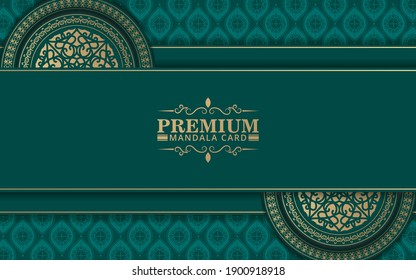 Luxury ornamental mandala background with arabic islamic east pattern style premium