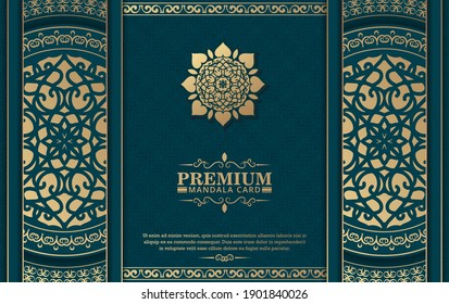 Luxury ornamental mandala background with arabic islamic east pattern style premium