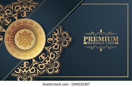 Luxury ornamental mandala background with arabic islamic east pattern style premium