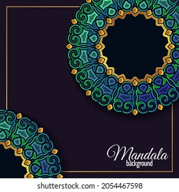 Luxury ornamental mandala background with arabic islamic east pattern style premium
