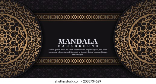 Luxury ornamental mandala background with arabic islamic east pattern style premium