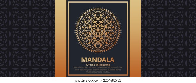 Luxury ornamental mandala background with arabic islamic east pattern style premium