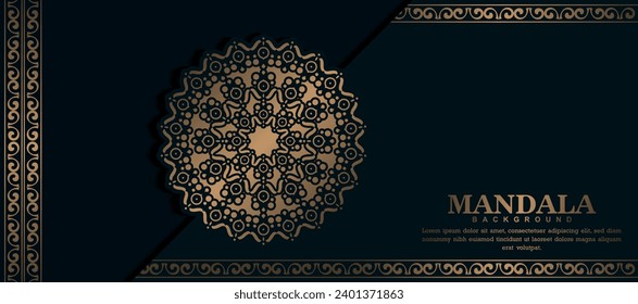 Luxury ornamental mandala background with arabic islamic east pattern style premium