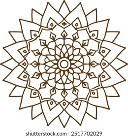 luxury ornamental mandala background design.Mandala pattern or Simple Floral Ideas for Coloring book page design