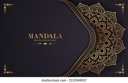 Luxury ornamental mandala background with golden arabesque pattern Arabic Islamic east style. Ramadan Style Decorative mandala. Mandala for print, poster, cover, brochure, flyer, banner