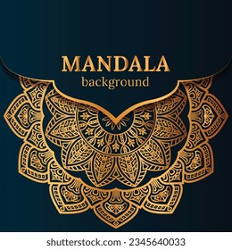 Luxury ornamental mandala background with golden arabesque pattern Arabic Islamic east style