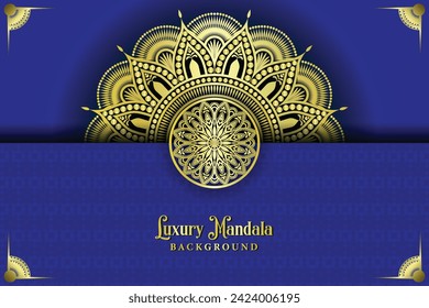Luxury ornamental mandala background with golden arabesque patterns, element for invitation, meditation poster, yoga, wedding, book cover, cover page, luxury mandala art illustration vector art