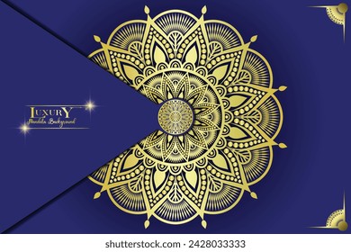 Luxury ornamental mandala background with golden arabesque patterns, element for invitation, meditation poster, yoga, wedding, book cover, cover page, luxury mandala art illustration vector art