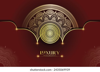 Luxury ornamental mandala background with golden arabesque patterns, element for invitation, meditation poster, yoga, wedding, book cover, cover page, luxury mandala art illustration vector art