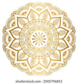 Fondo de mandala ornamental de lujo con patrón arabesco dorado Estilo árabe islámico oriental. Mandala decorativo estilo Ramadán. Mandala para imprimir, cartel, cubierta, folleto, volante, Anuncio