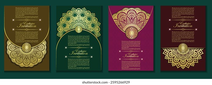 Luxury ornamental mandala background with golden arabesque patterns, element for invitation, meditation poster, yoga, wedding, book cover, cover page, luxury mandala art illustration vector art