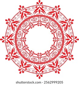 Luxury ornamental mandala background with red arabesque pattern Arabic Islamic east style. Ramadan Style Decorative mandala. Mandala for print, poster, cover, brochure, flyer, banner