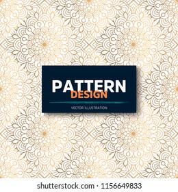 luxury ornamental mandala design background in gold color