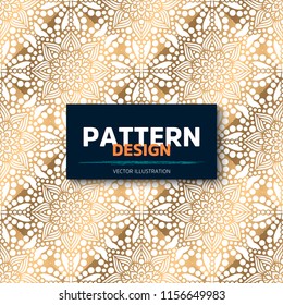 luxury ornamental mandala design background in gold color