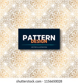 luxury ornamental mandala design background in gold color