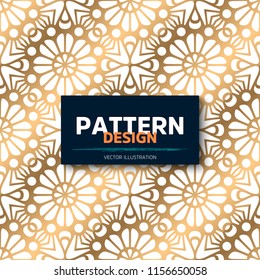 luxury ornamental mandala design background in gold color