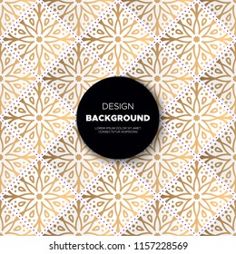 luxury ornamental mandala design background in gold color