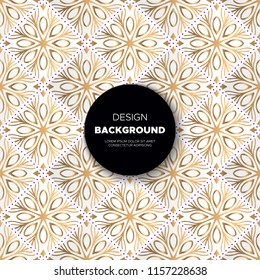 luxury ornamental mandala design background in gold color