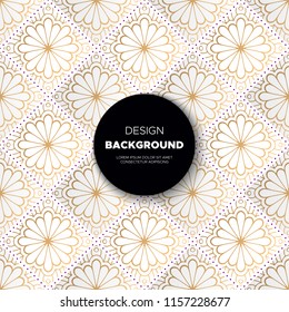 luxury ornamental mandala design background in gold color