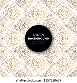 luxury ornamental mandala design background in gold color