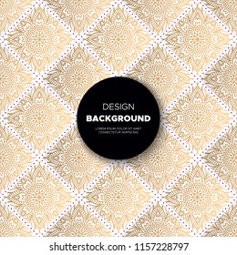 luxury ornamental mandala design background in gold color