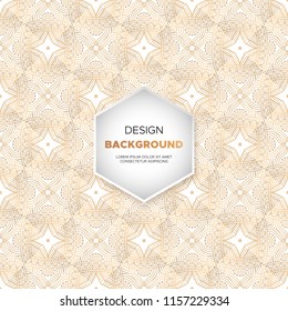 luxury ornamental mandala design background in gold color