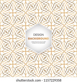 luxury ornamental mandala design background in gold color