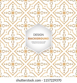 luxury ornamental mandala design background in gold color