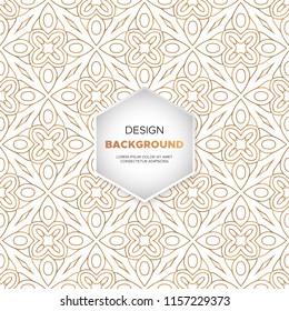 luxury ornamental mandala design background in gold color