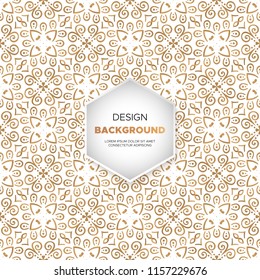 luxury ornamental mandala design background in gold color